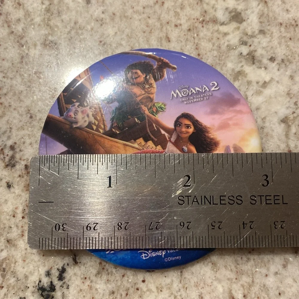 Disney Moana 2 Disney Polynesian DVC button pin about 3 inches.